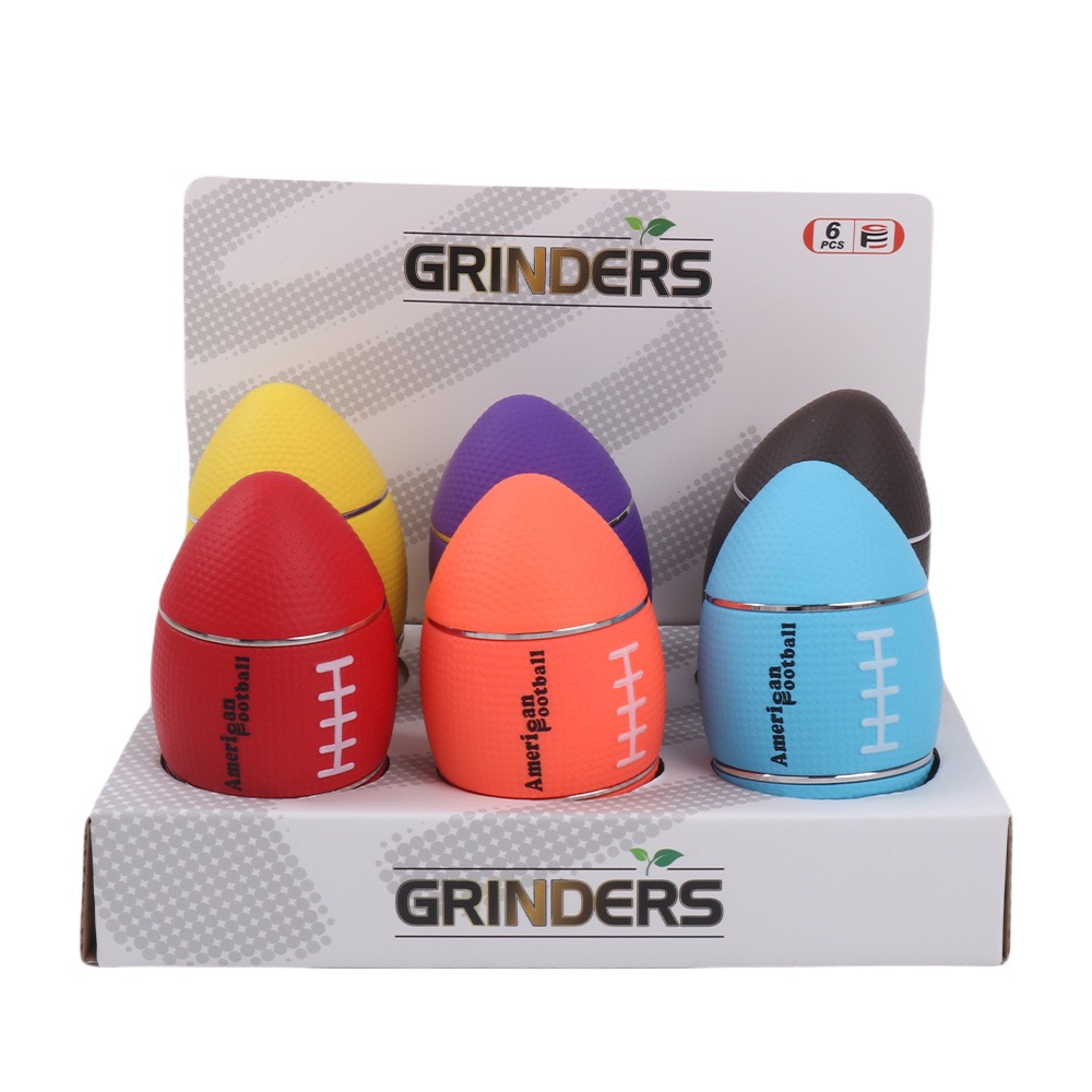 American Football Herb Grinder Zinc Alloy Material 